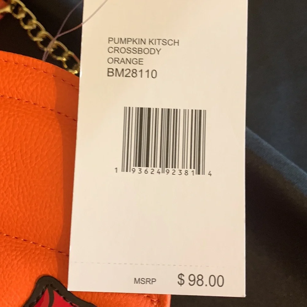 Rare Betsey Johnson NWT Pumpkin Purse - Picture 7 of 13